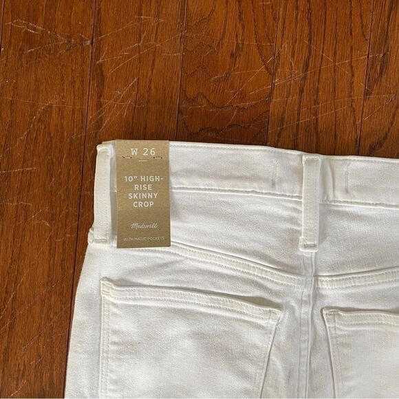 Madewell High Rise Skinny Crop White Jeans 26 NWT - Picture 4 of 5